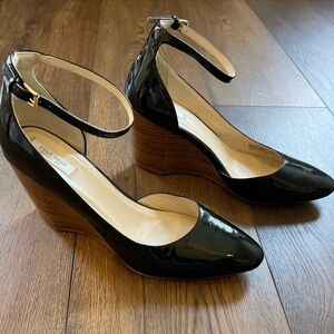 Cole Haan  Grand Os  Pointed Toe Wedge Shoes Black  Patent Leather Women’s Sz 9B